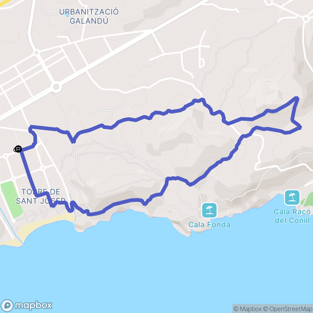  : carte du parcours de randonnée - Spain
