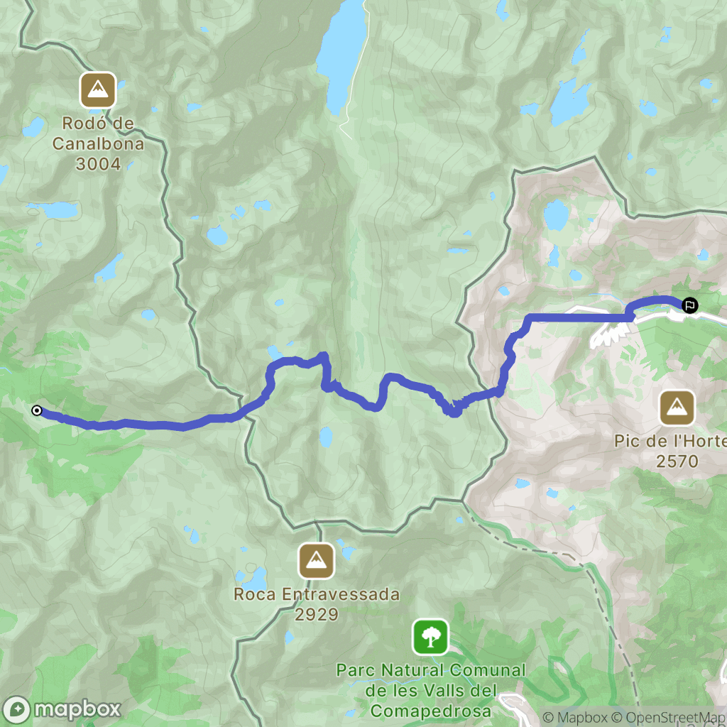 Tor : carte du parcours de randonnée - Spain