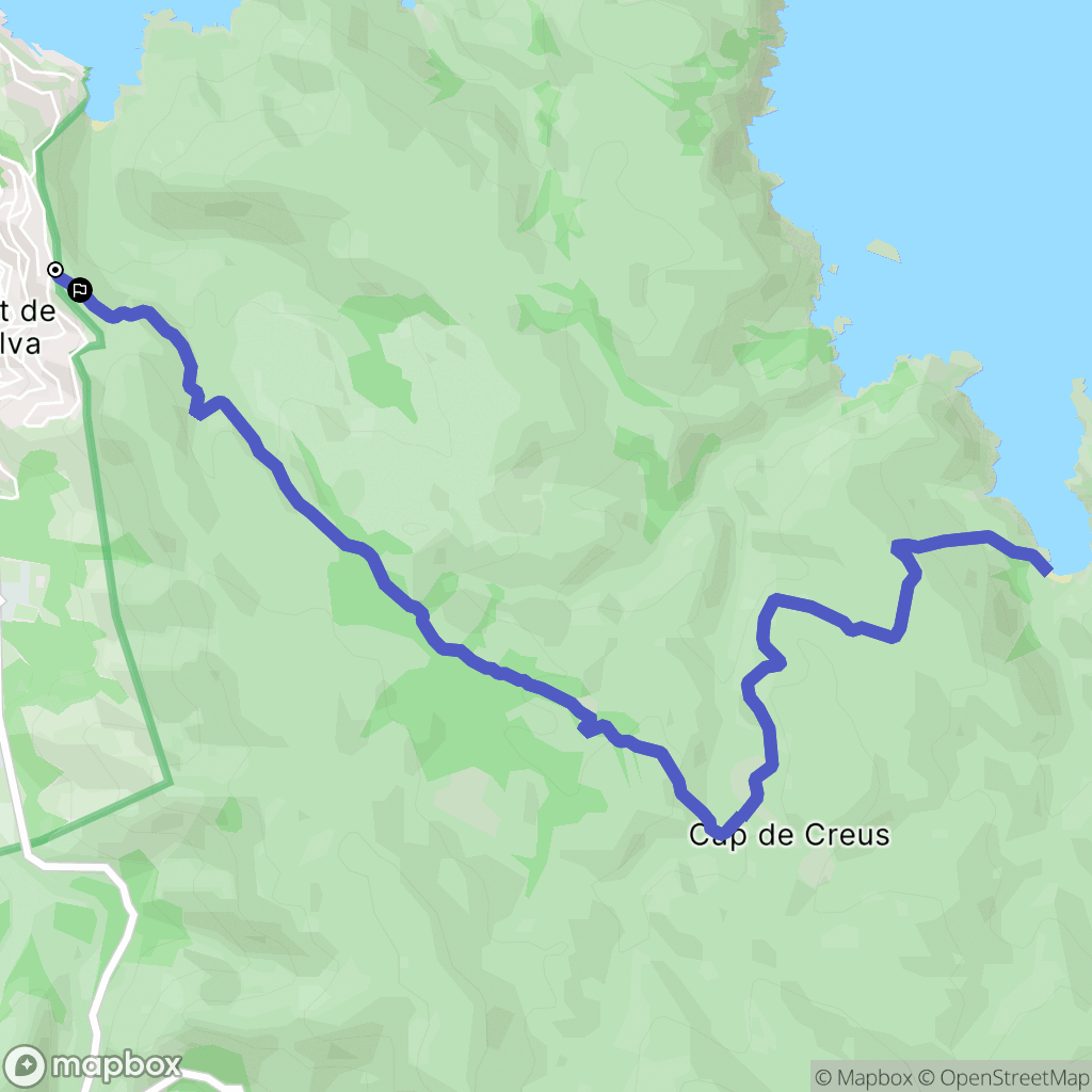 El Port de la Selva : carte du parcours de randonnée - Spain