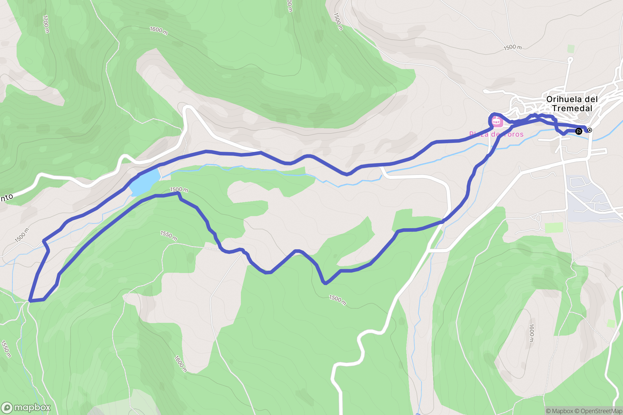 Orihuela del Tremedal : carte du parcours de randonnée - Spain