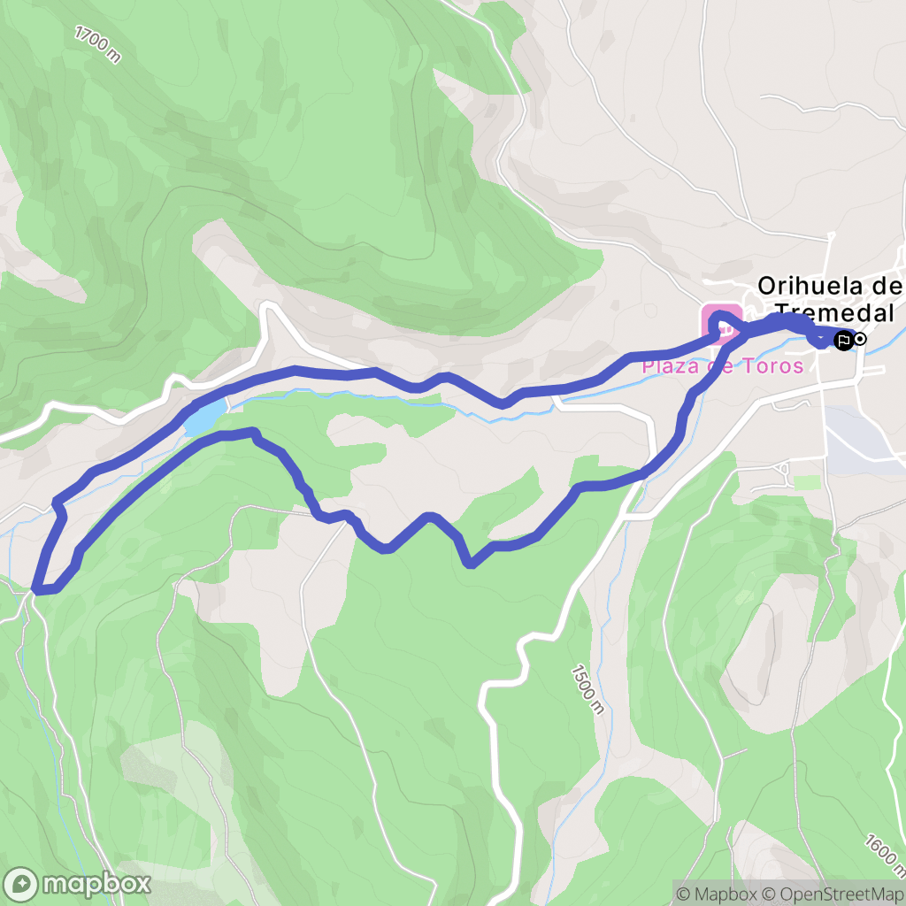Orihuela del Tremedal : carte du parcours de randonnée - Spain