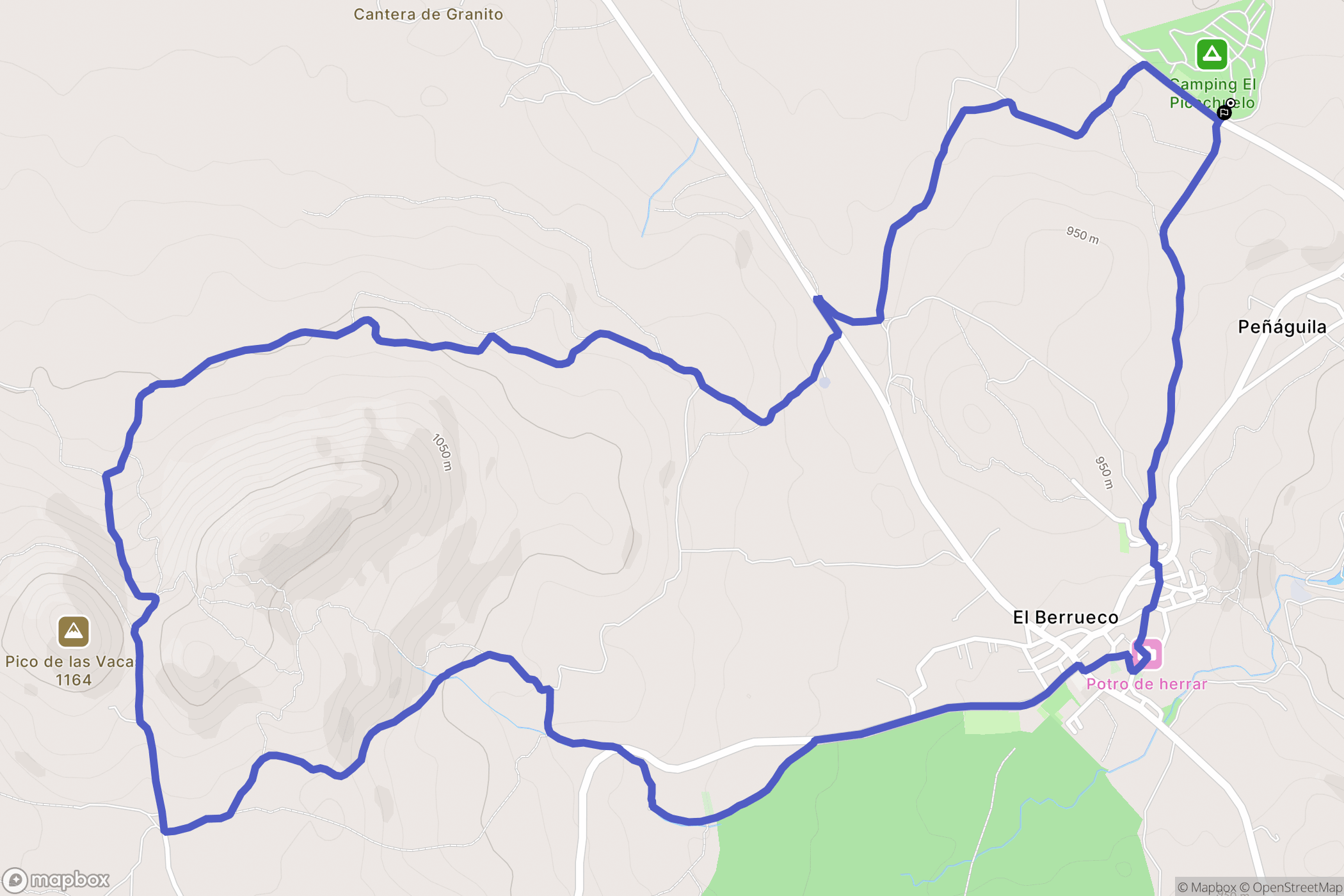 Madrid : carte du parcours de randonnée - Spain