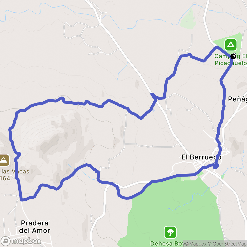 Madrid : carte du parcours de randonnée - Spain