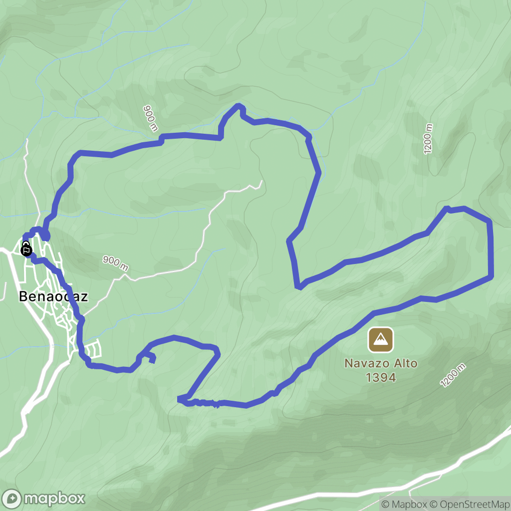 Benaocaz : carte du parcours de randonnée - Spain