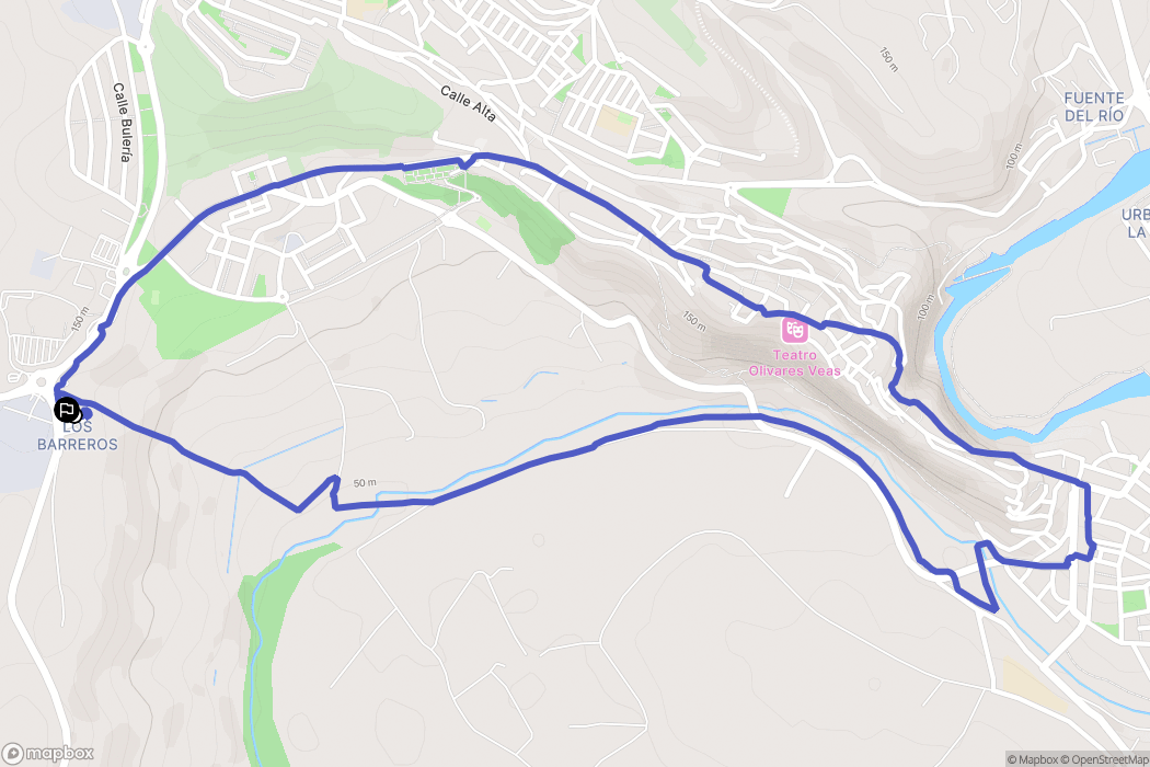 Arcos de la Frontera : carte du parcours de randonnée - Spain