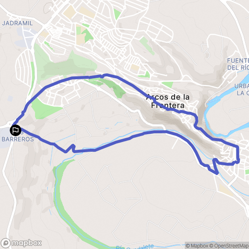 Arcos de la Frontera : carte du parcours de randonnée - Spain