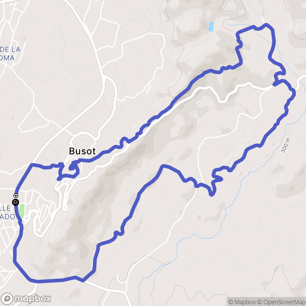 Busot : carte du parcours de randonnée - Spain