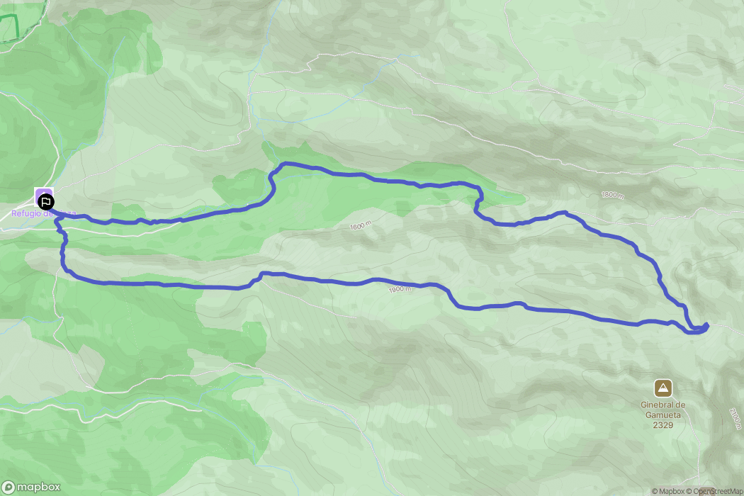 : carte du parcours de randonnée - Spain