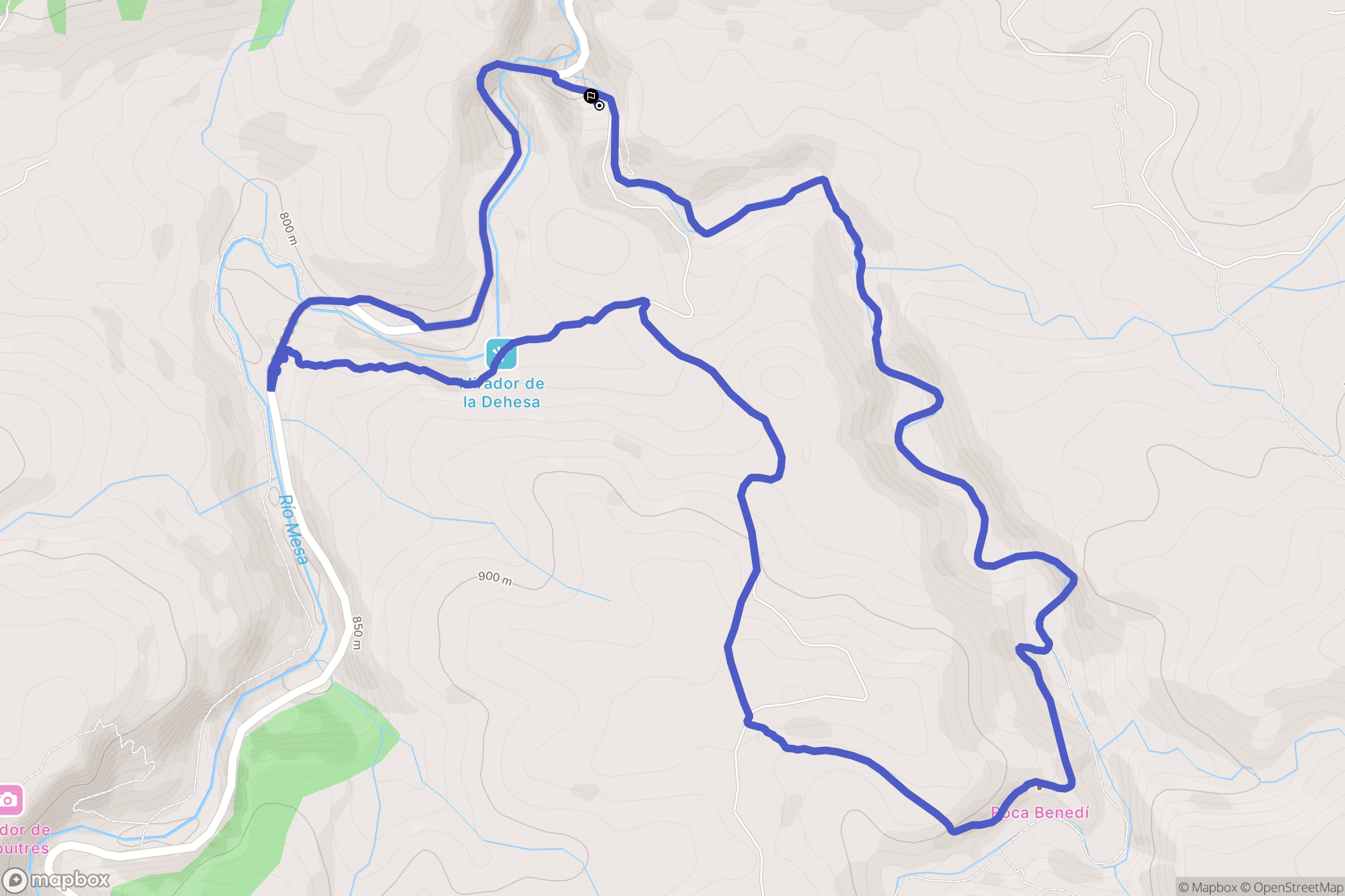 Jaraba : carte du parcours de randonnée - Spain