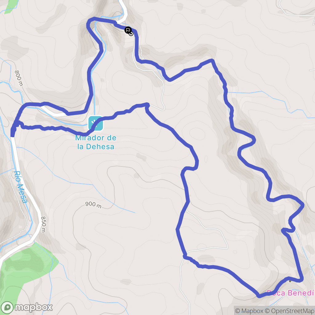 Jaraba : carte du parcours de randonnée - Spain