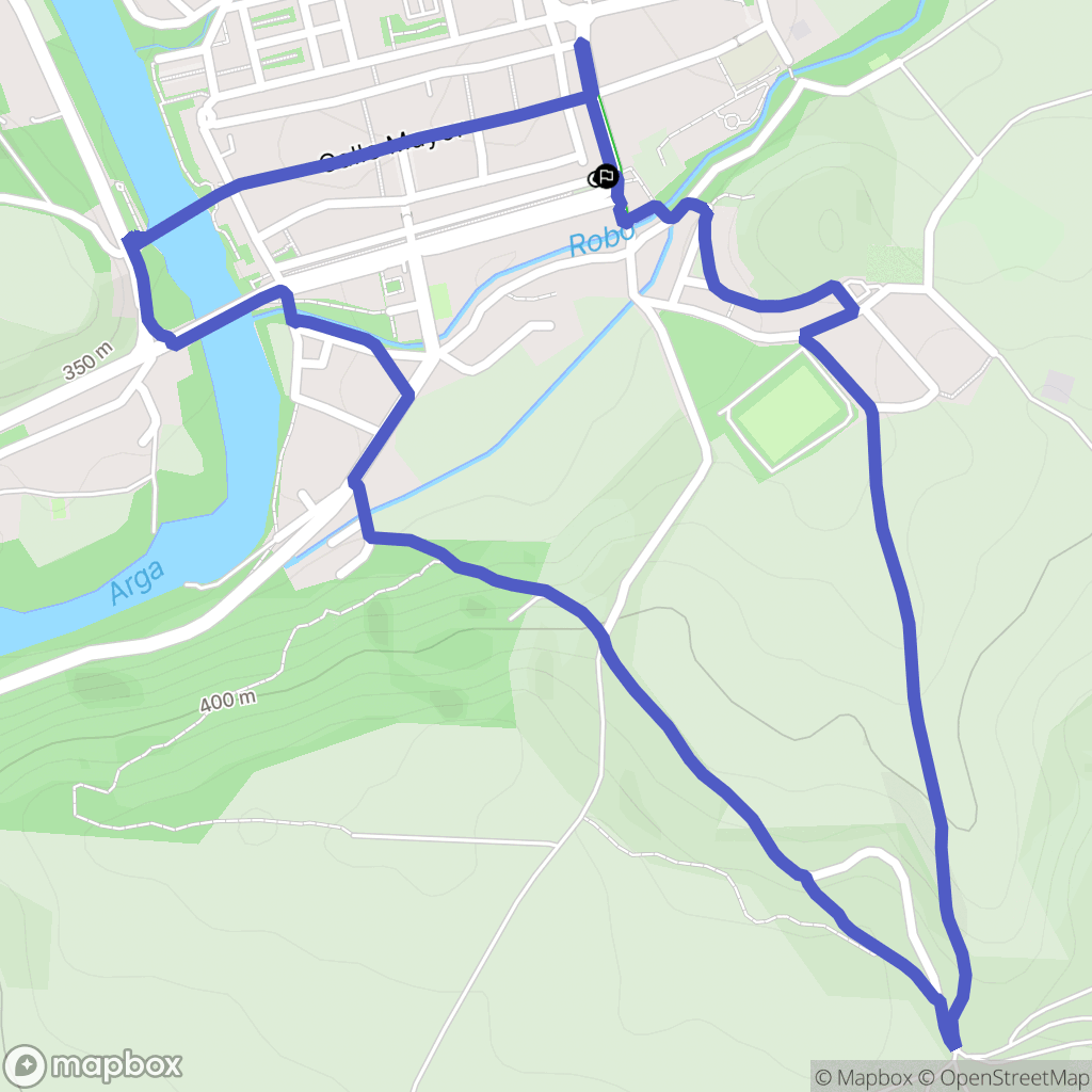 Puente la Reina : carte du parcours de randonnée - Spain