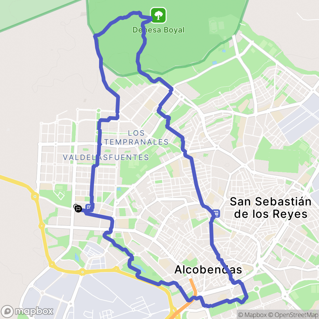 Alcobendas : carte du parcours de randonnée - Spain