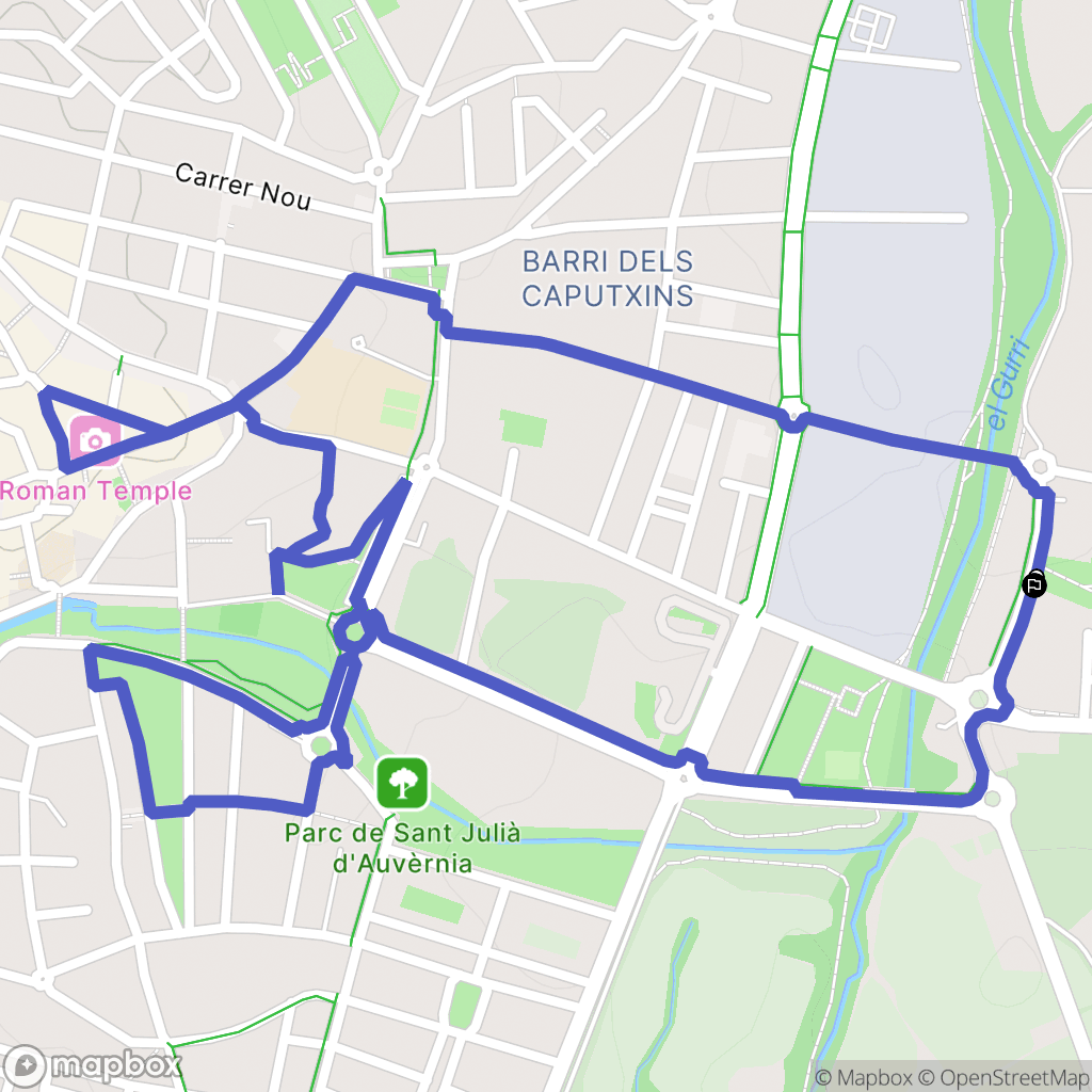Vic : carte du parcours de randonnée - Spain