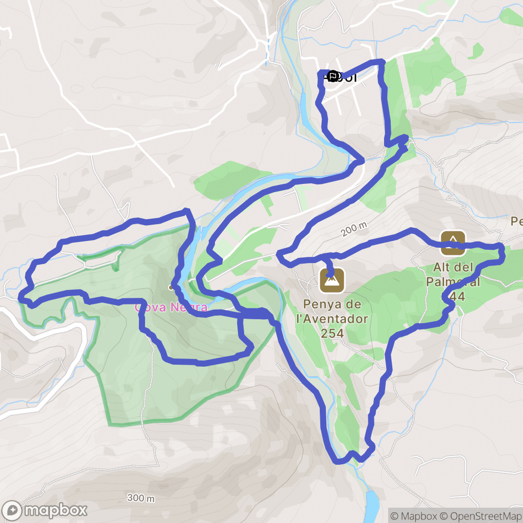  : carte du parcours de randonnée - Spain