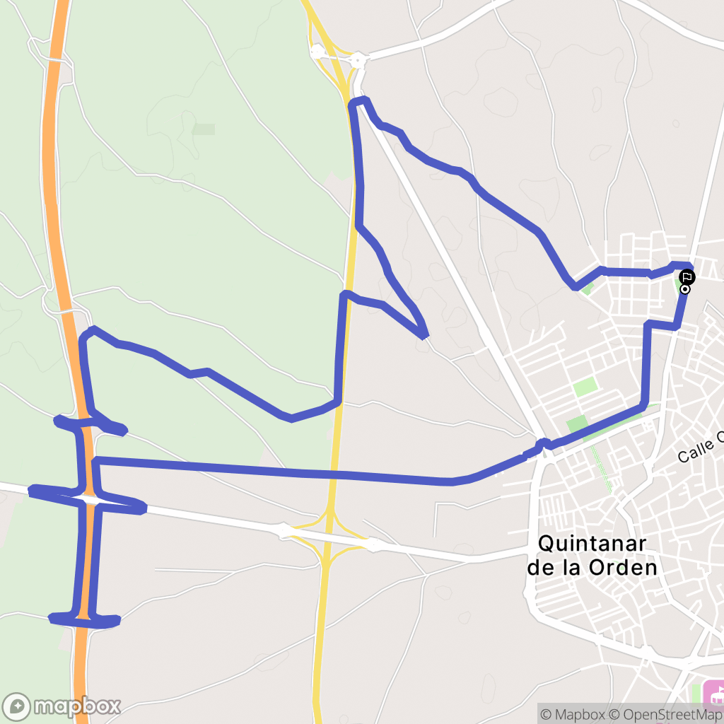 Quintanar de la Orden : carte du parcours de randonnée - Spain
