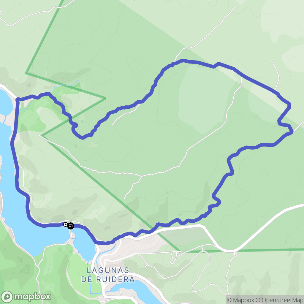 Ossa de Montiel : carte du parcours de randonnée - Spain
