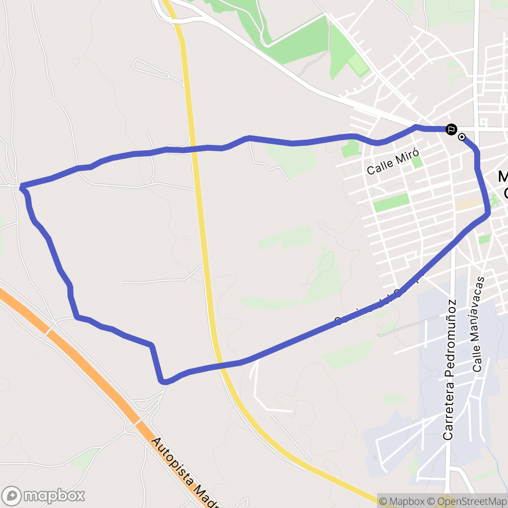 Mota del Cuervo : carte du parcours de randonnée - Spain