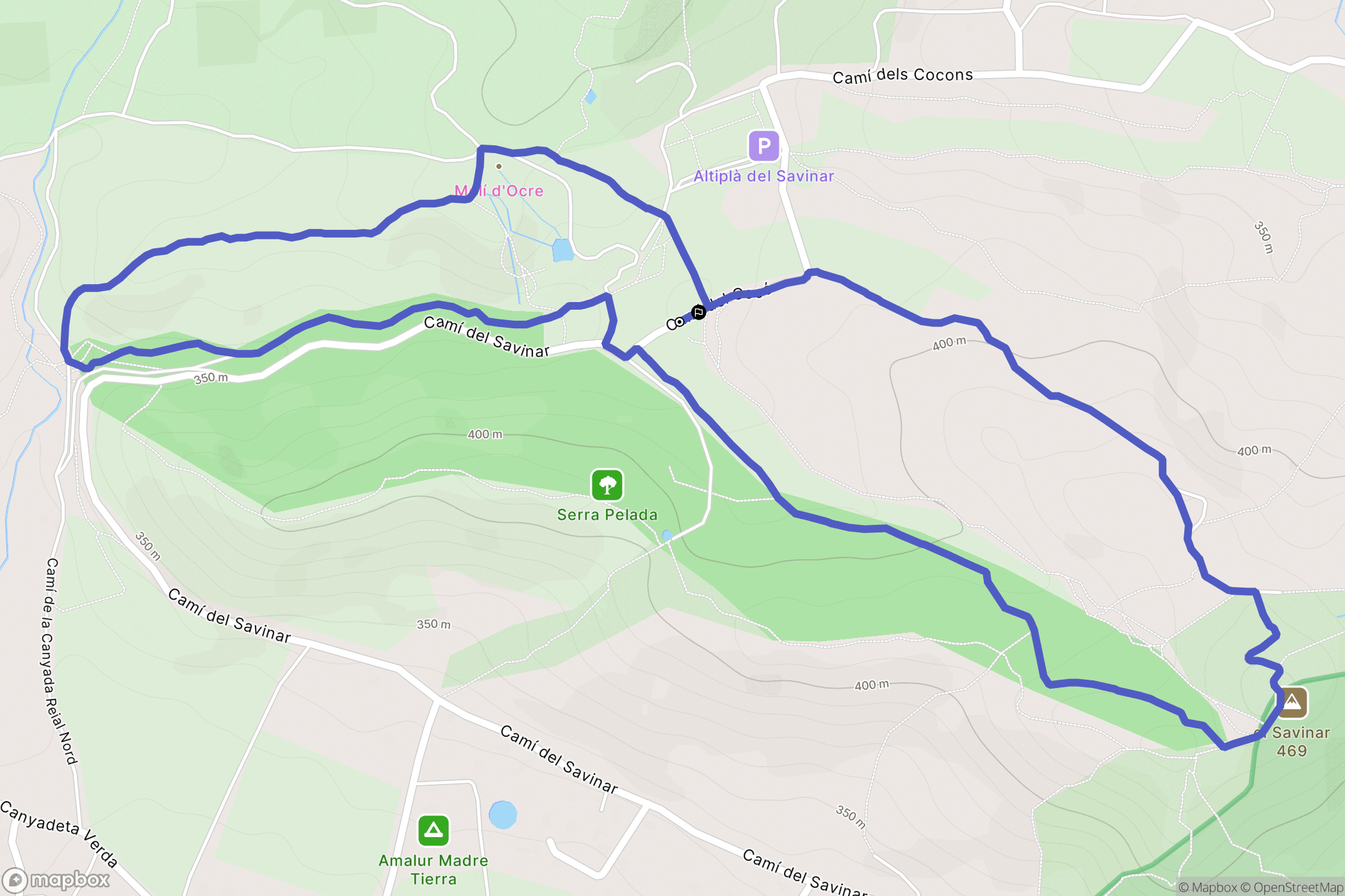 Sant Vicent del Raspeig : carte du parcours de randonnée - Spain