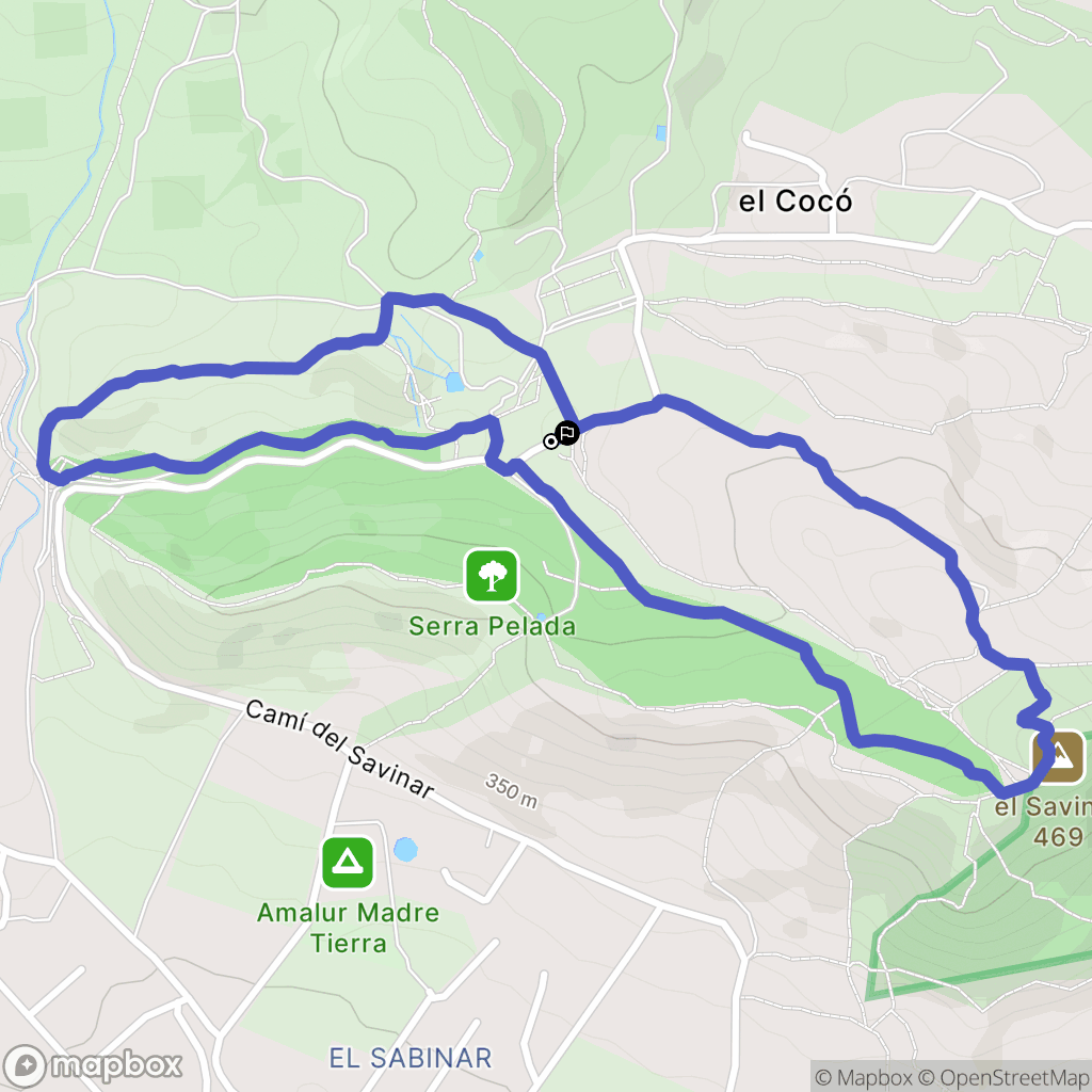 Sant Vicent del Raspeig : carte du parcours de randonnée - Spain