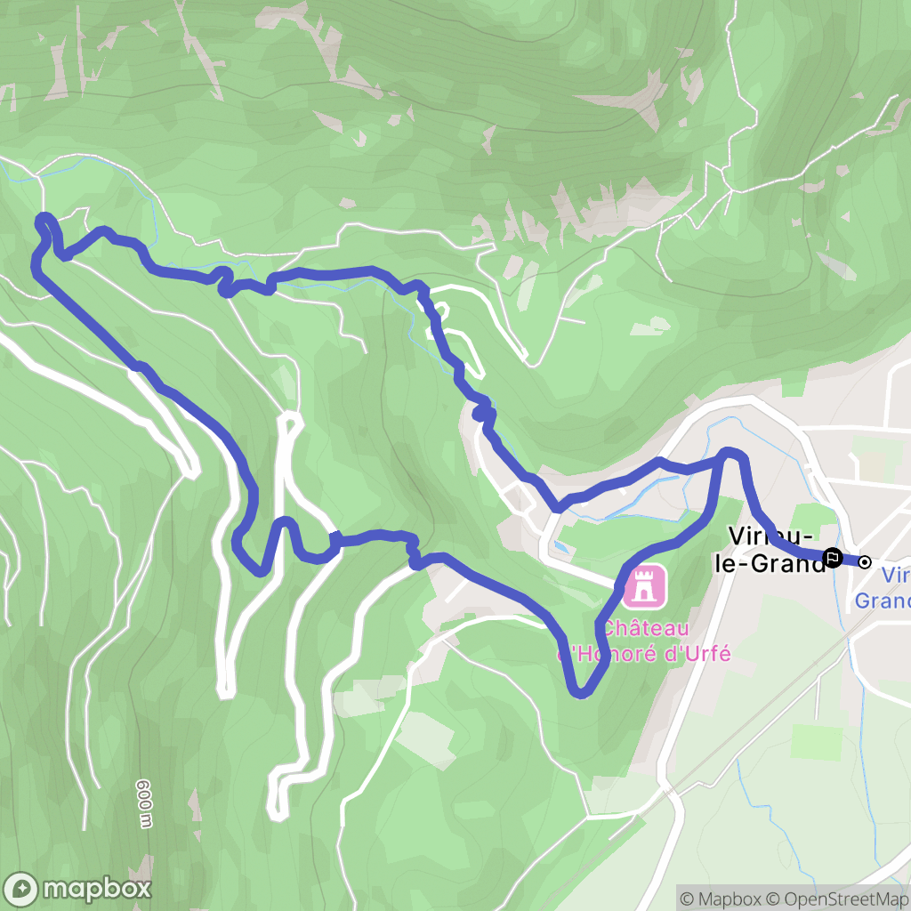 Virieu-le-Grand : carte du parcours de randonnée - France
