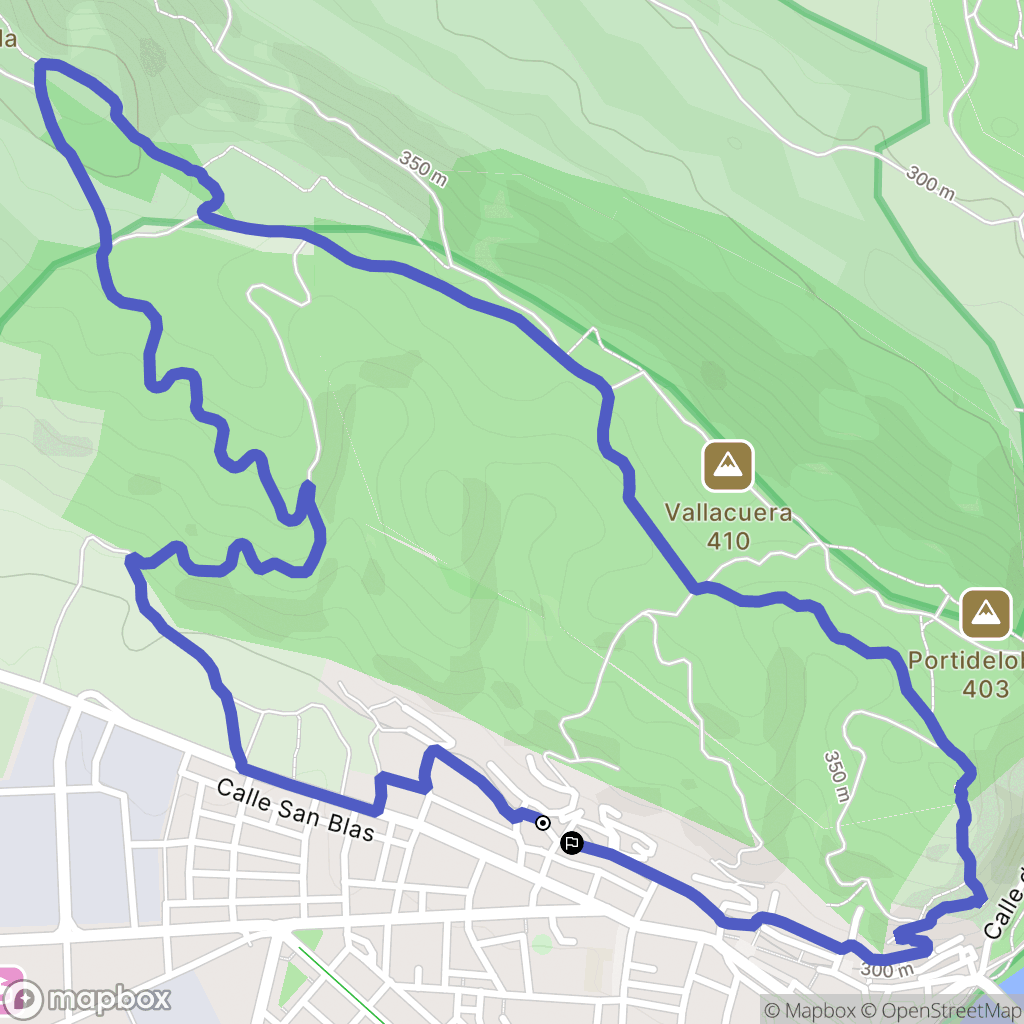 Peralta : carte du parcours de randonnée - Spain