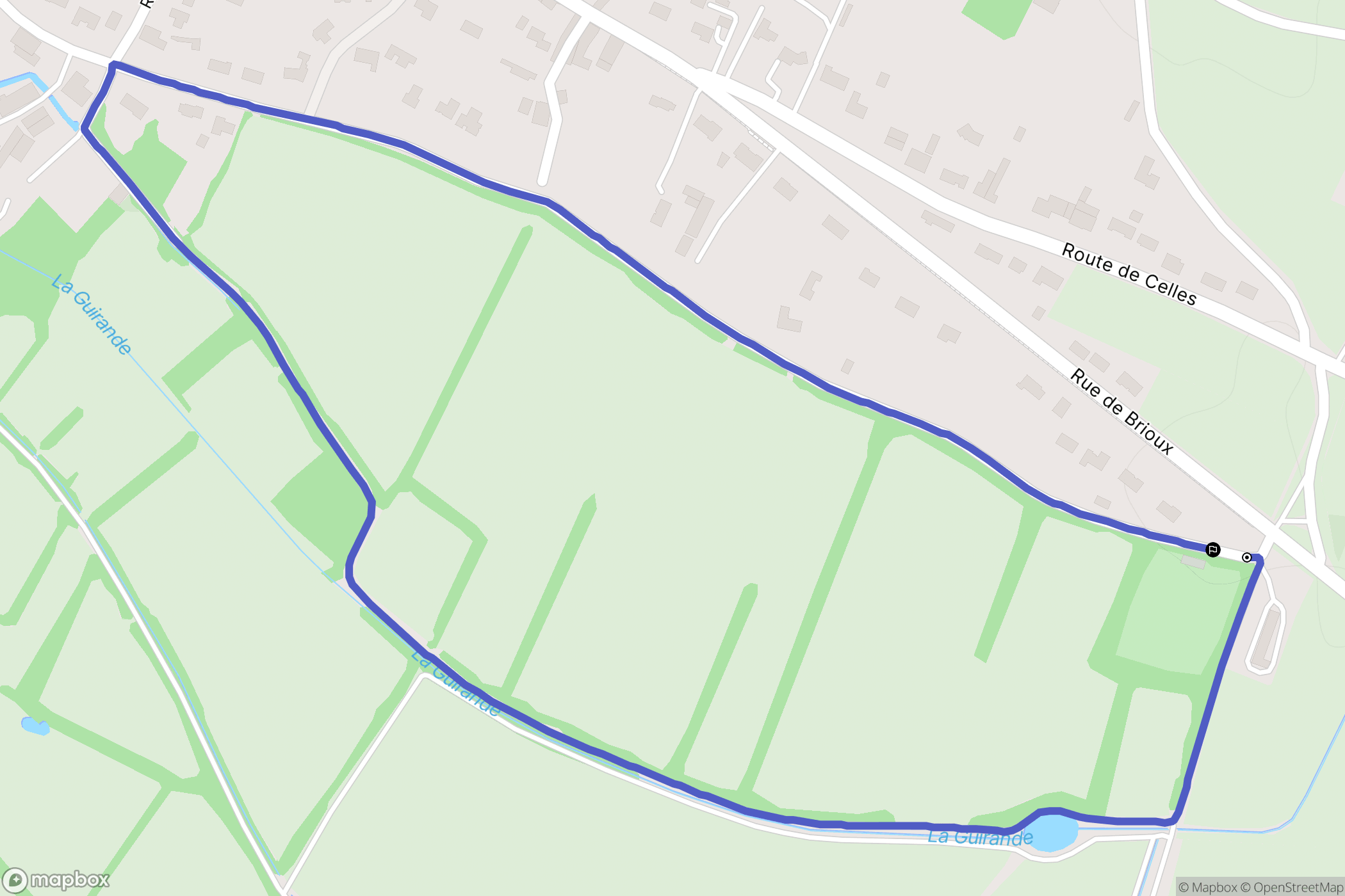 Prahecq : carte du parcours de randonnée - France