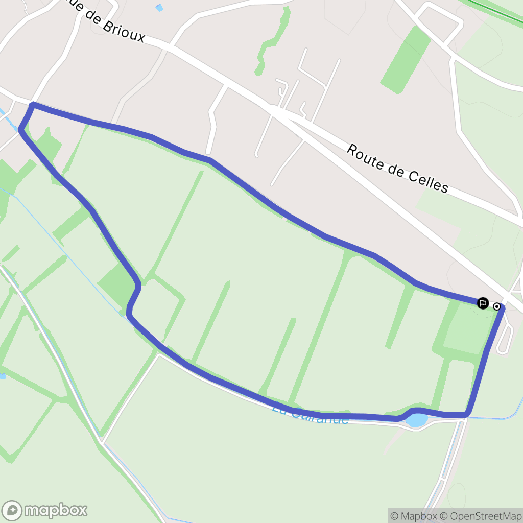Prahecq : carte du parcours de randonnée - France
