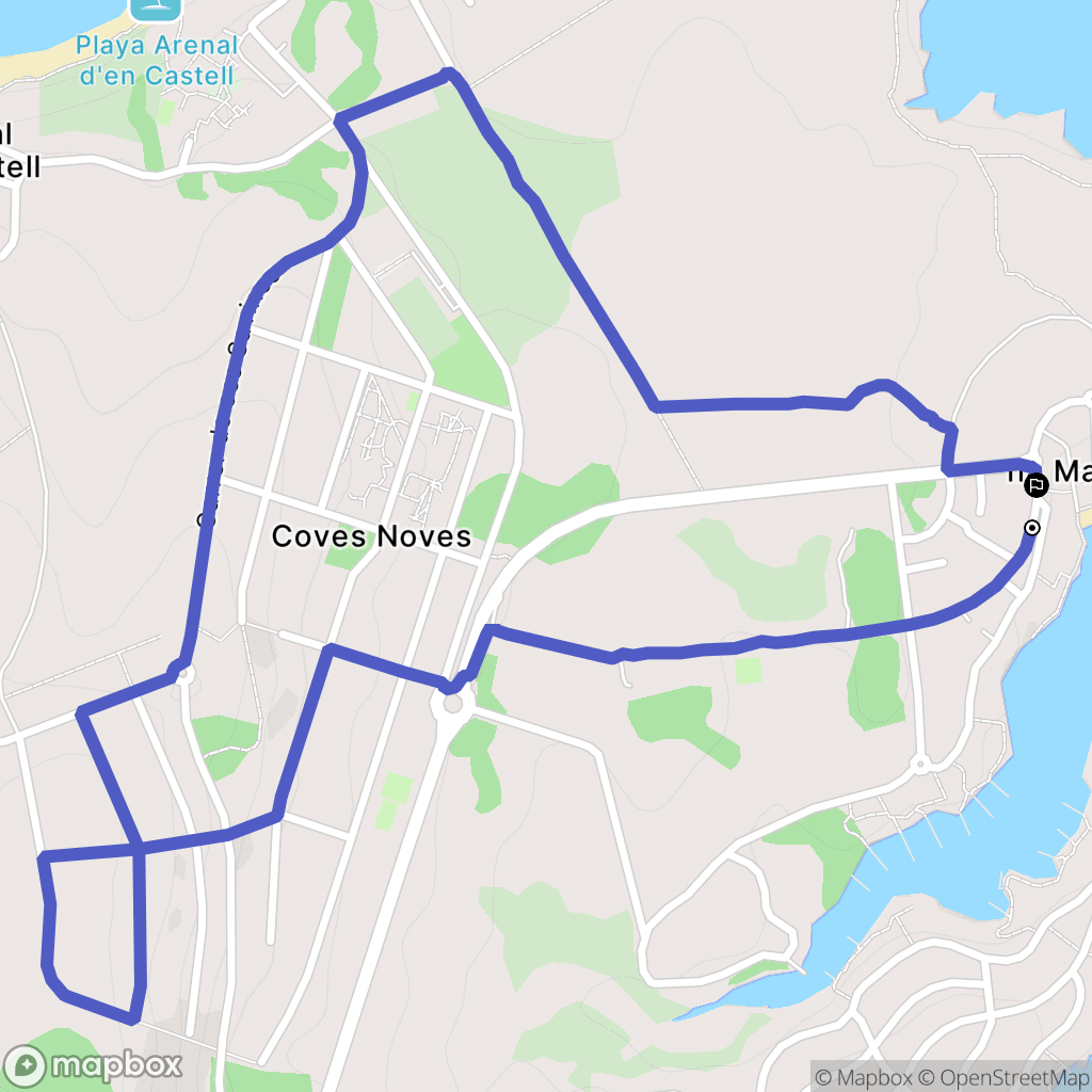 Na Macaret : carte du parcours de randonnée - Spain