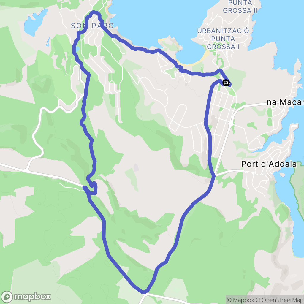 Es Mercadal : carte du parcours de randonnée - Spain