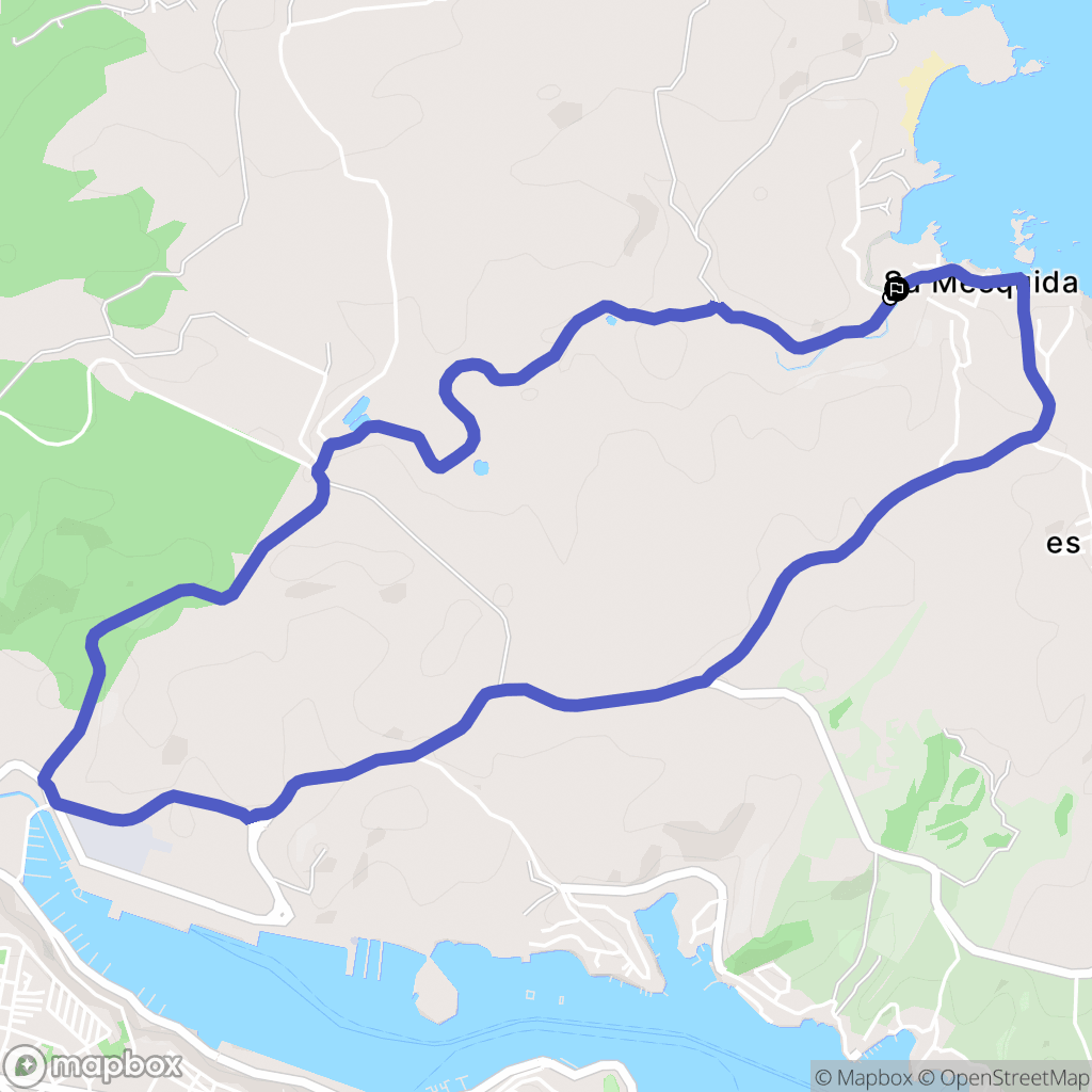 Sa Mesquida : carte du parcours de randonnée - Spain