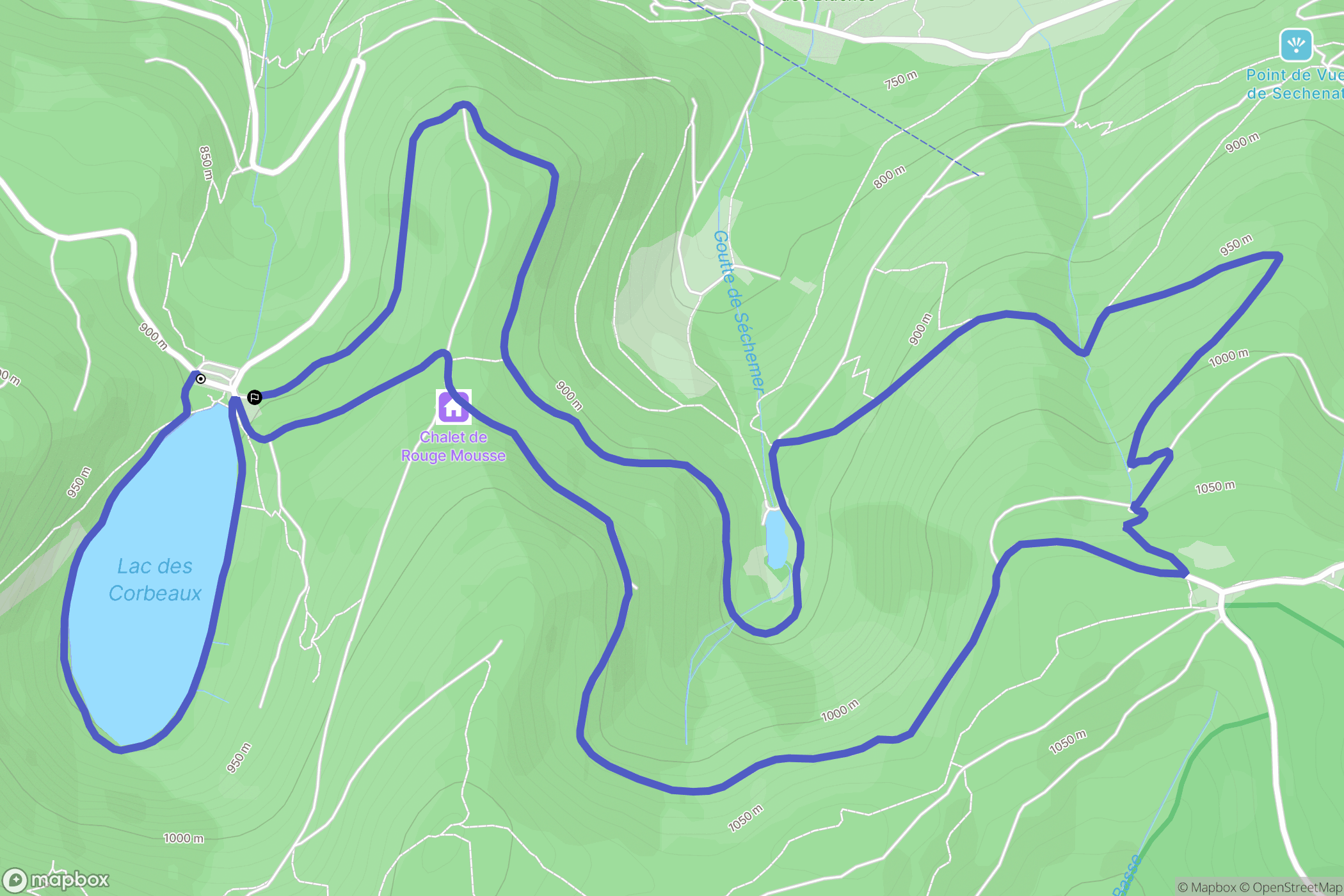 La Bresse : carte du parcours de randonnée - France