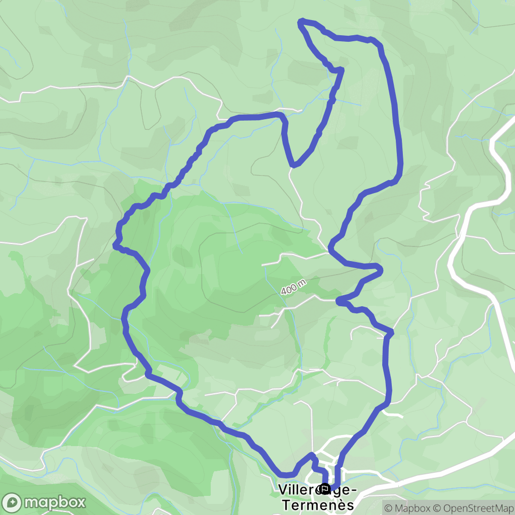 Villerouge-Termenès : carte du parcours de randonnée - France