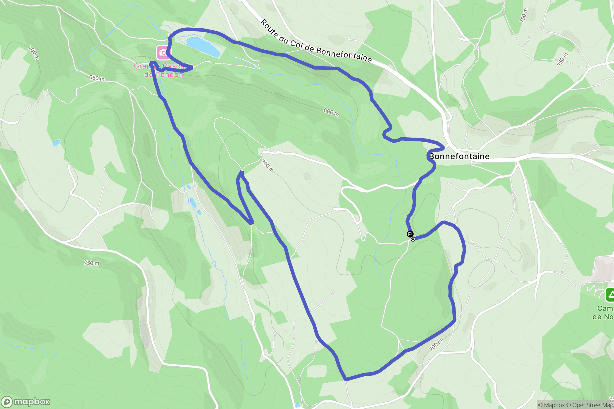 Le Tholy : carte du parcours de randonnée - France