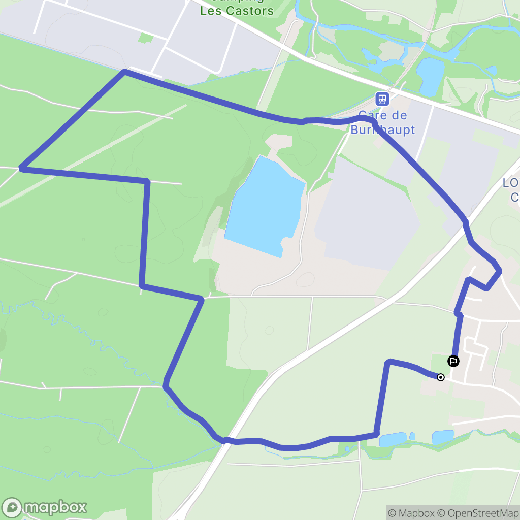 Burnhaupt-le-Haut : carte du parcours de randonnée - France
