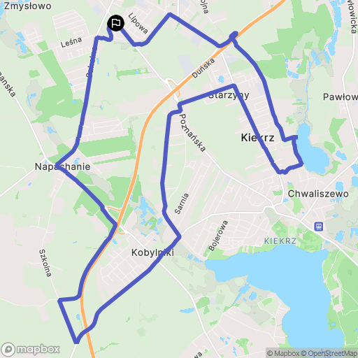 Rokietnica: mapa trasy - Poland