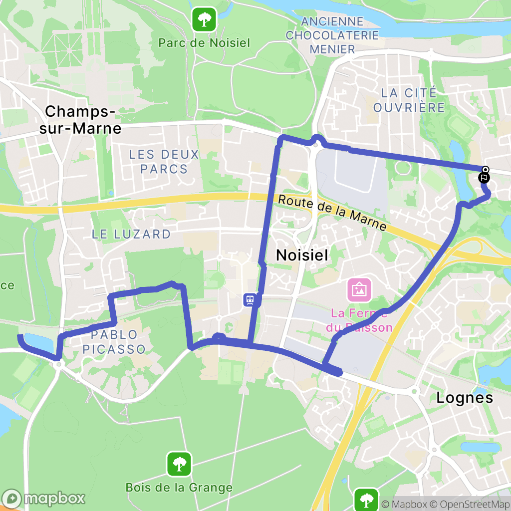 Torcy : carte du parcours de randonnée - France
