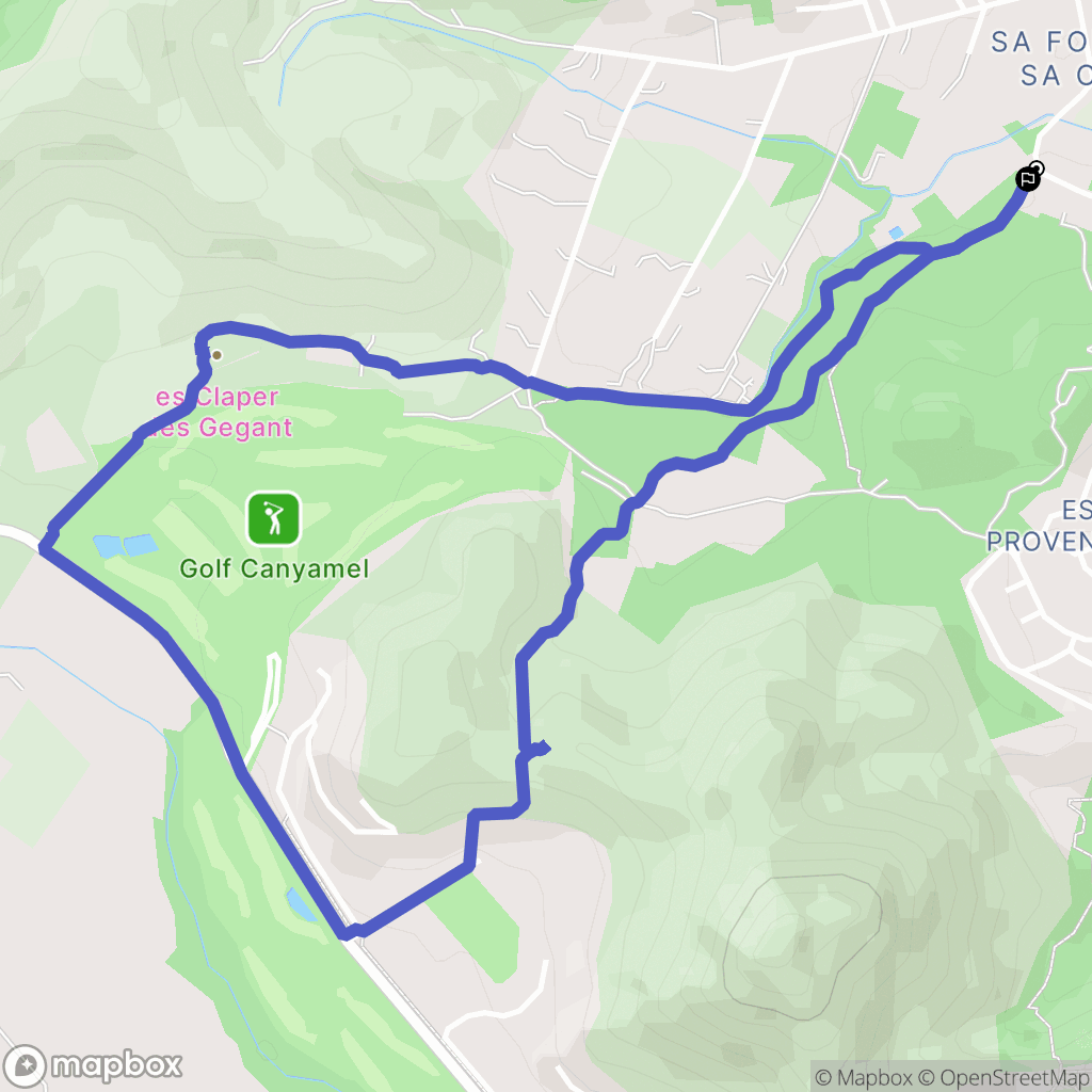 Provensals : carte du parcours de randonnée - Spain