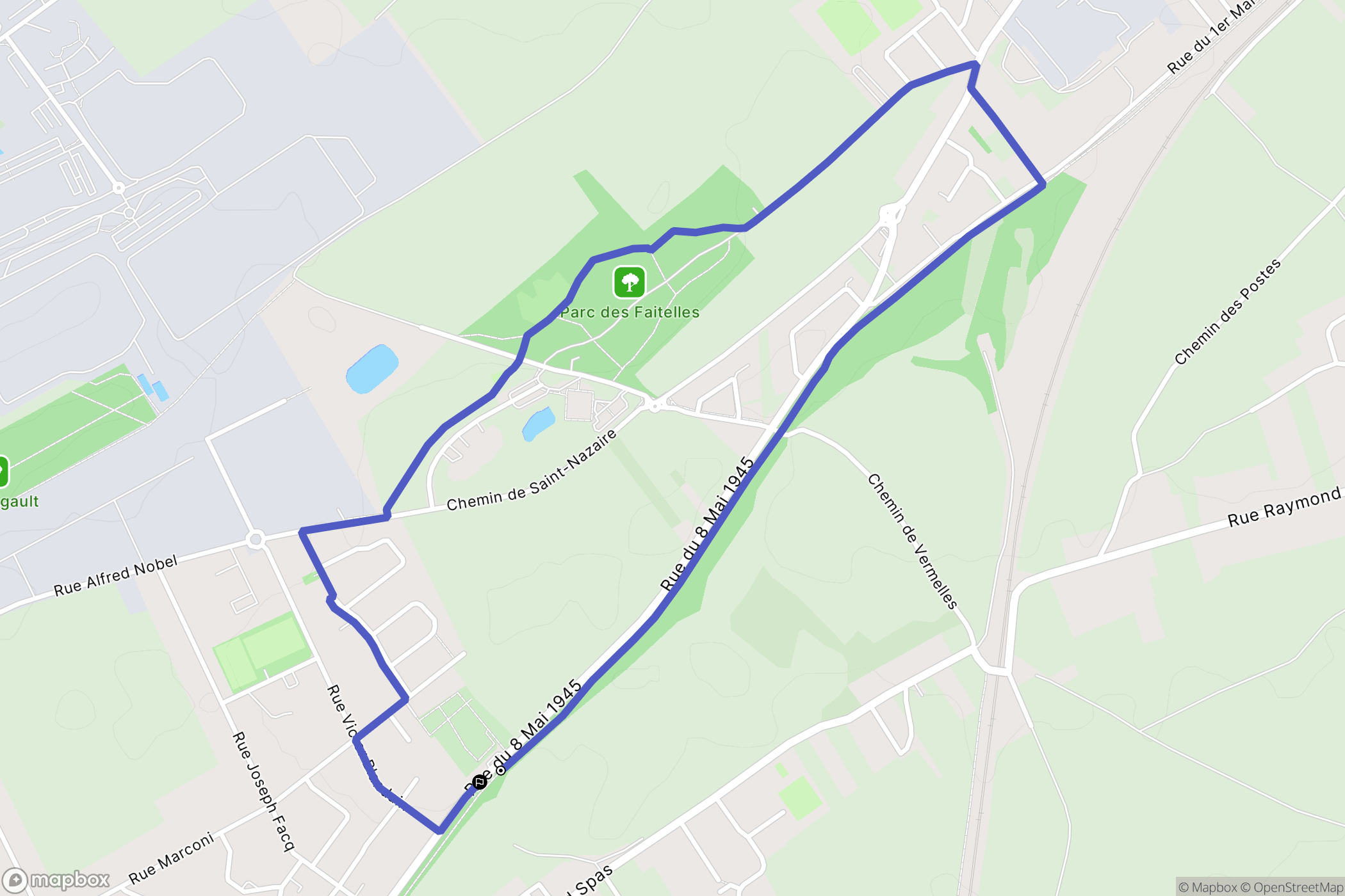 Vendin-le-Vieil : carte du parcours de randonnée - France