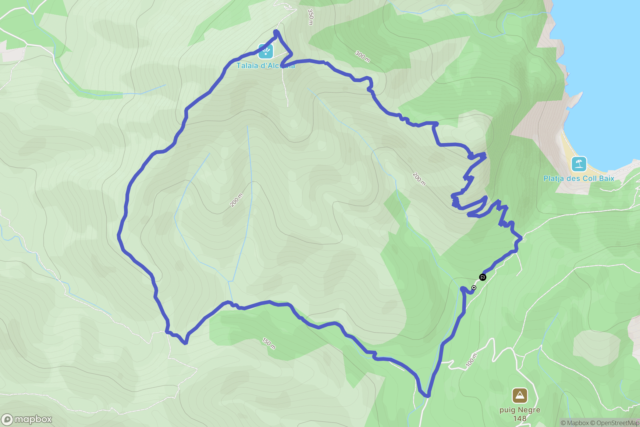 Cielo de Bonaire : carte du parcours de randonnée - Spain