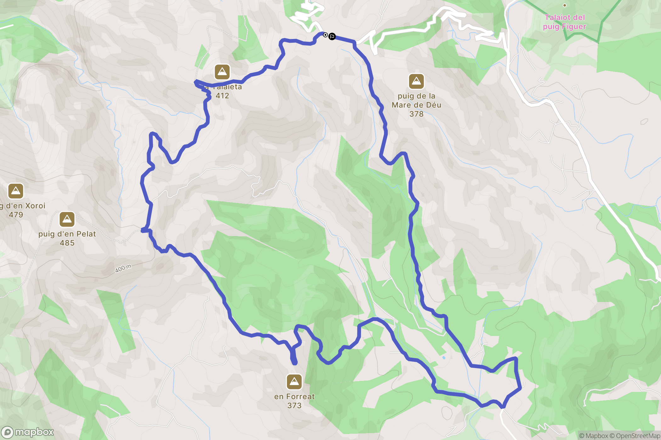 Betlem : carte du parcours de randonnée - Spain