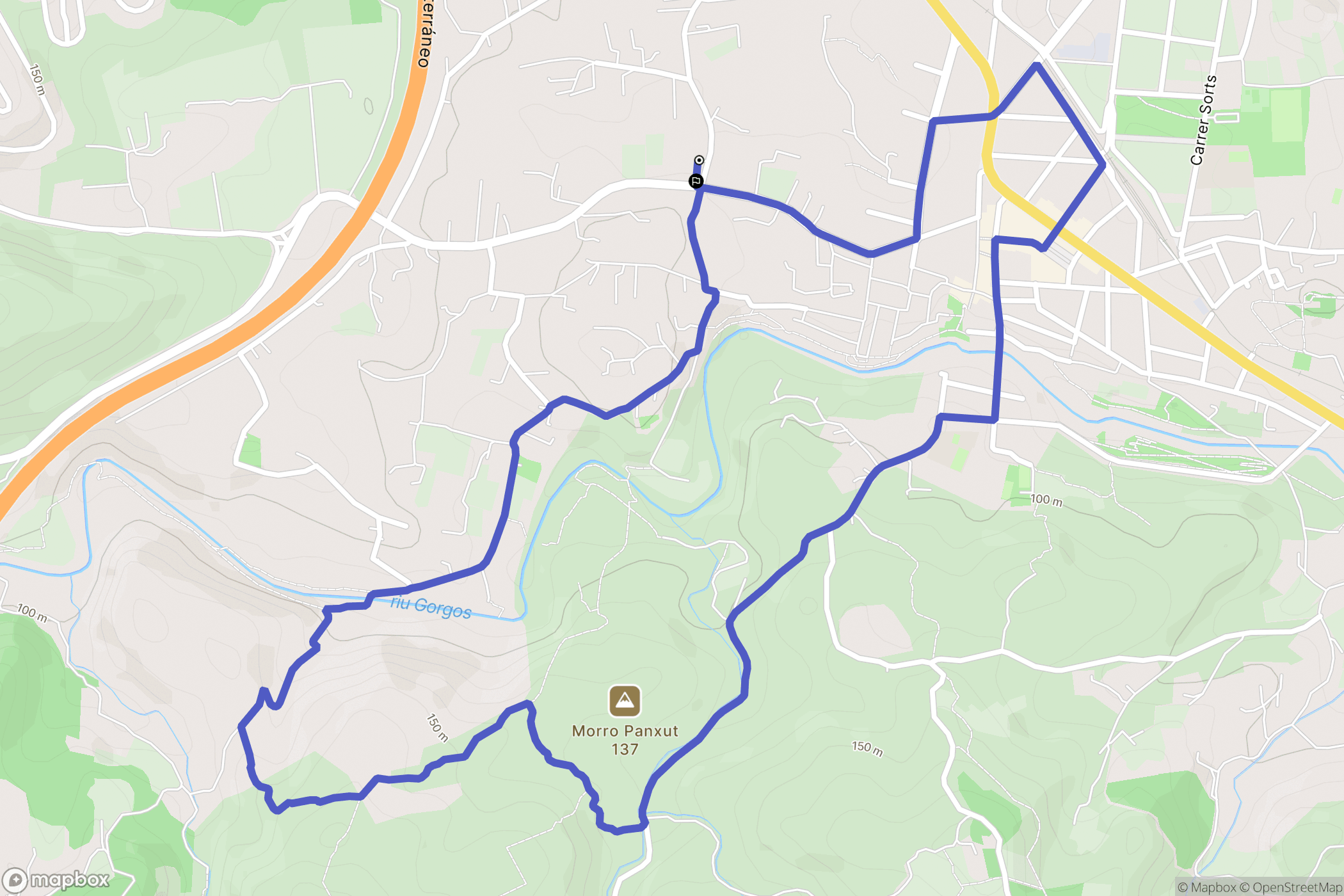 Troset : carte du parcours de randonnée - Spain