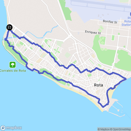 Rota : carte du parcours de randonnée - Spain