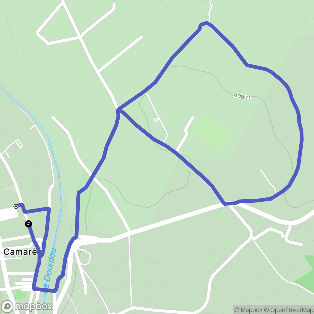 Camarès : carte du parcours de randonnée - France
