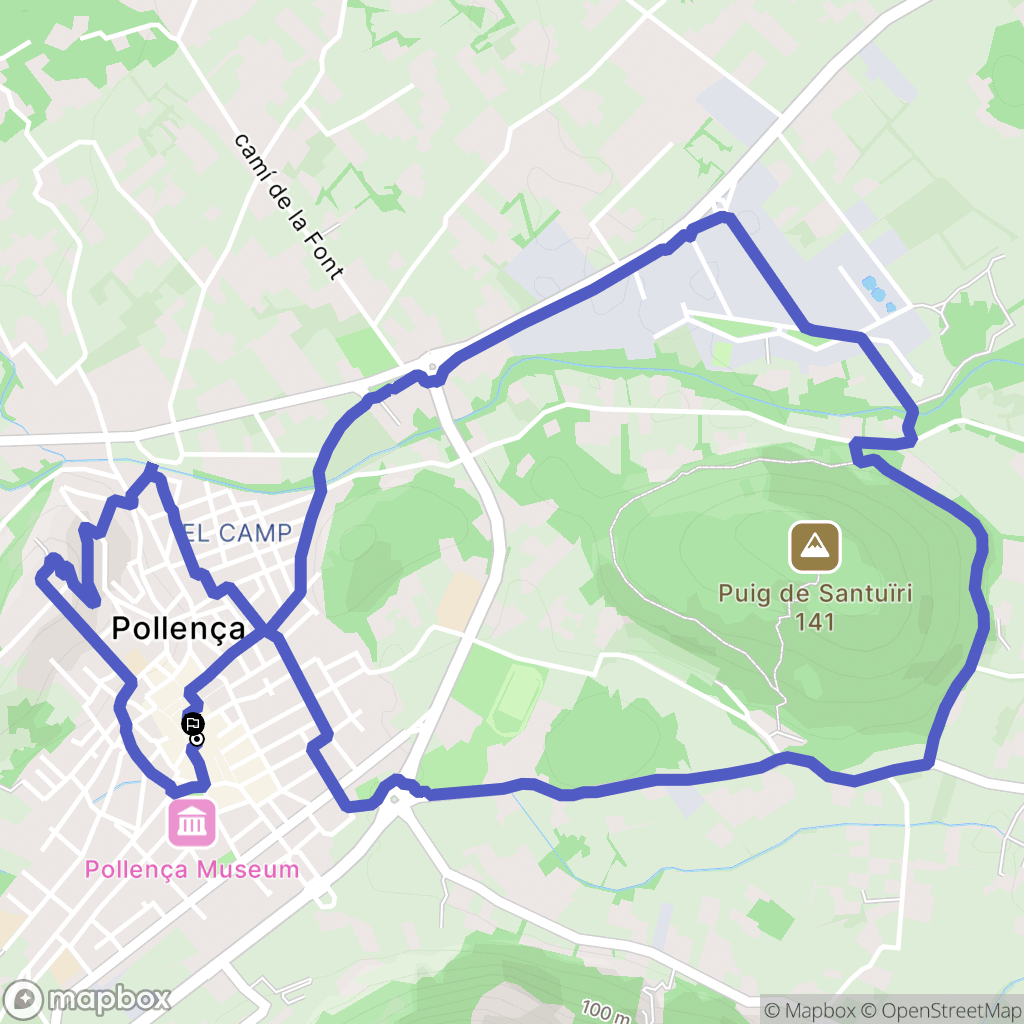 Pollença : carte du parcours de randonnée - Spain