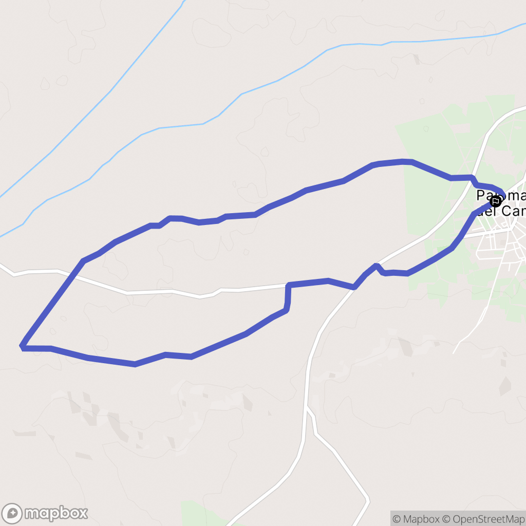 Palomares del Campo : carte du parcours de randonnée - Spain