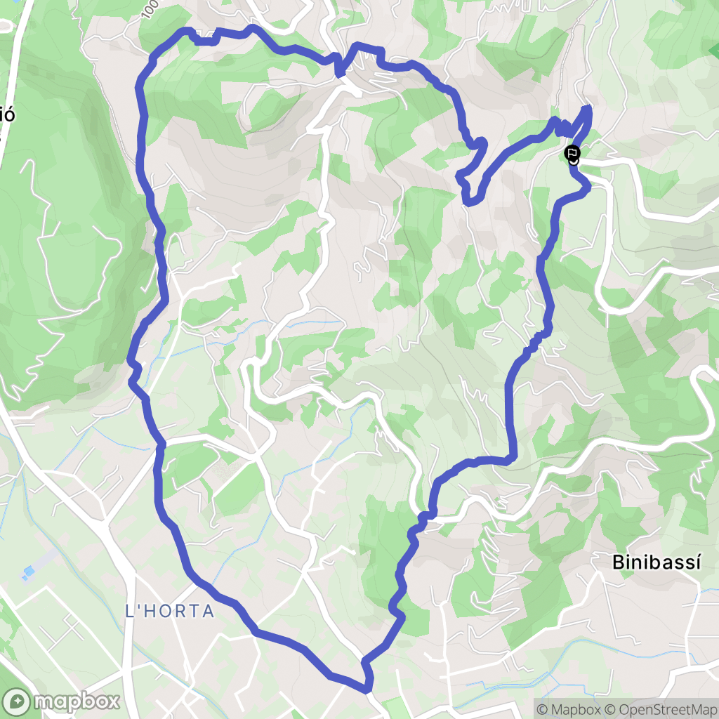 Fornalutx : carte du parcours de randonnée - Spain