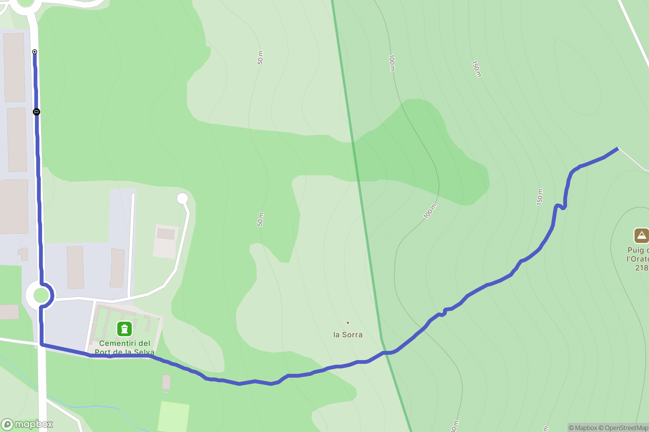Puerto de la Selva : carte du parcours de randonnée - Spain