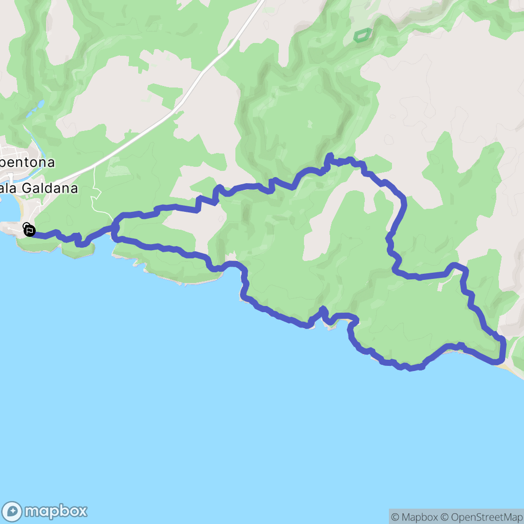 Cala Galdana : carte du parcours de randonnée - Spain