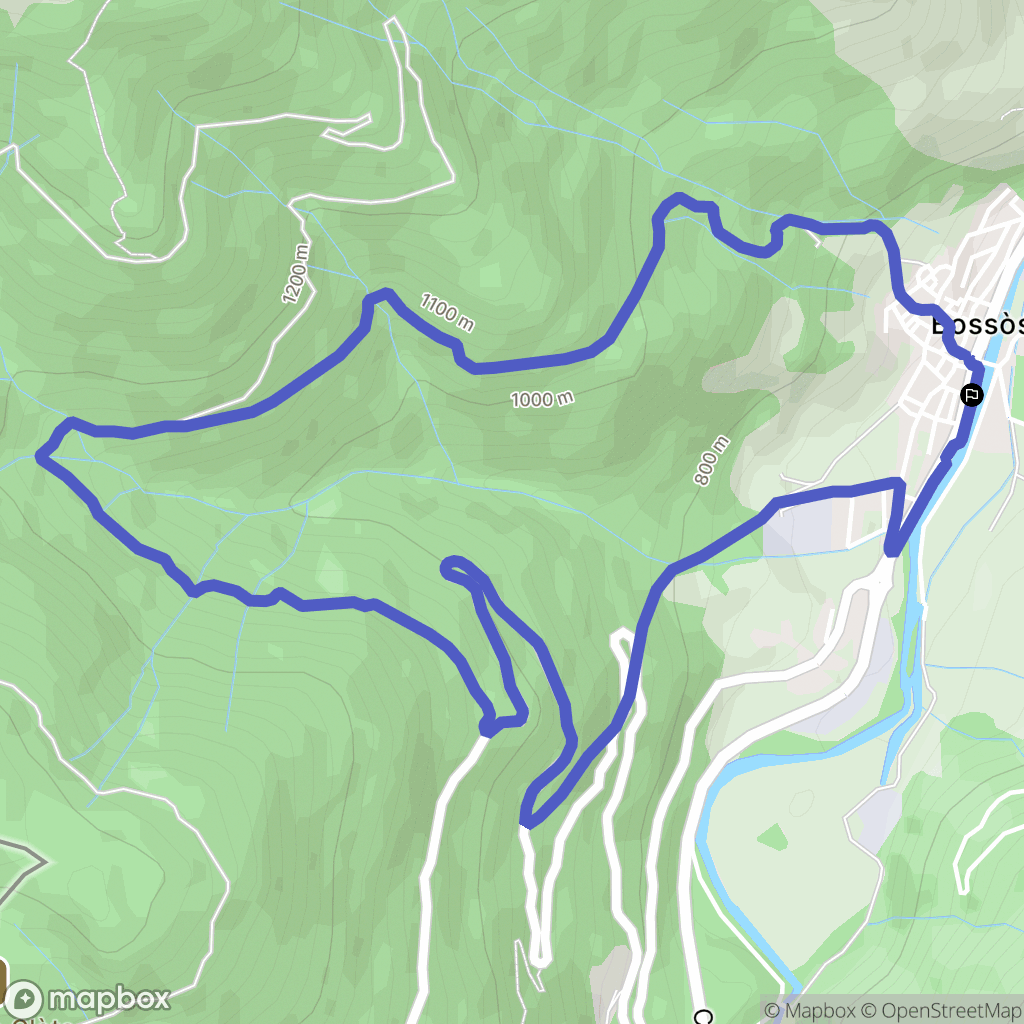 Bossòst : carte du parcours de randonnée - Spain
