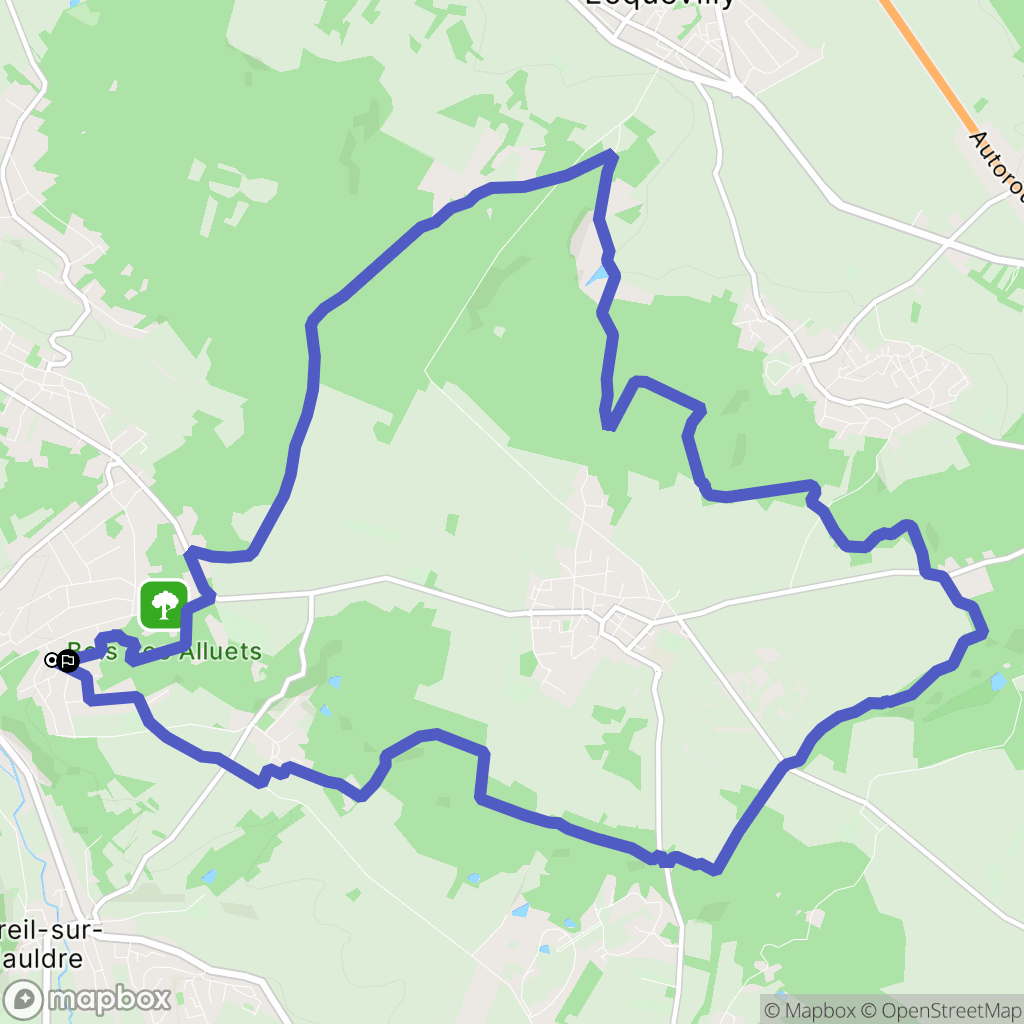 Maule : carte du parcours de randonnée - France